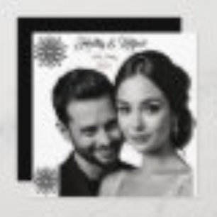 Invitación boda estilo retro foto en blanco y negro