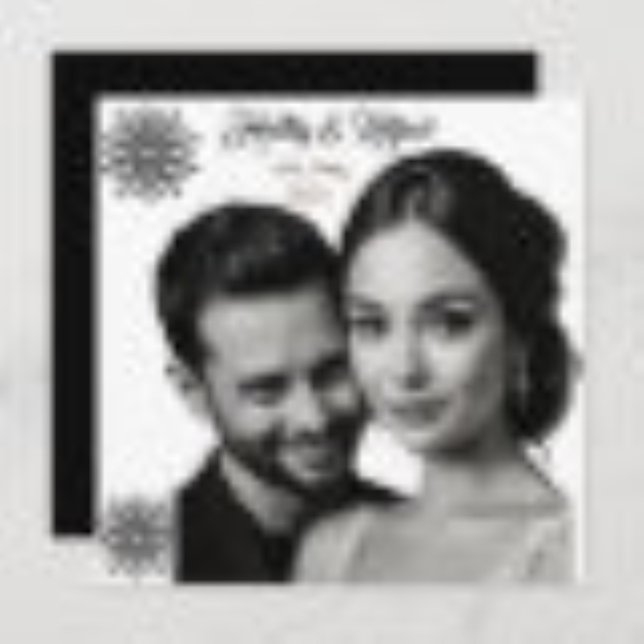 Invitación boda estilo retro foto en blanco y negro (Subido por el creador)