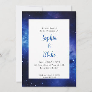 Invitación Boda Estrella de la Nebulosa Azul