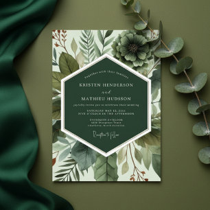 Invitación Boda Etérea Botánica Esmeralda