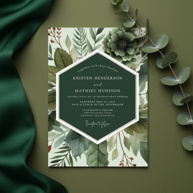 Invitación Boda Etérea Botánica Esmeralda (Subido por el creador)