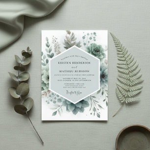 Invitación Boda Etérea Botánica Salvia