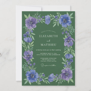Invitación Boda Etérea de Bosque en Verde Cazador