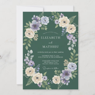 Invitación Boda Etérea de Bosque Verde Forestal