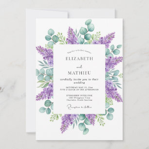 Invitación Boda Etérea de Lavanda en la Naturaleza