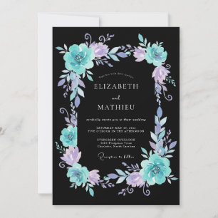 Invitación Boda Etérea de Lavanda Verde