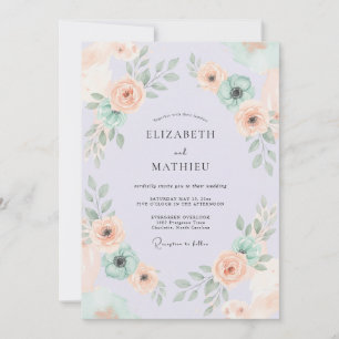 Invitación Boda Etérea de Primavera con Lavanda Pálida