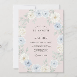 Invitación Boda Etérea de Primavera con Rubor