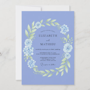 Invitación Boda Etérea de Primavera en Azul Centaurea
