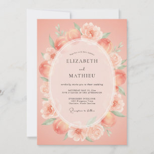 Invitación Boda Etérea de Verano con Coral Suave