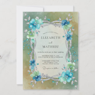 Invitación Boda Etérea Encantada Acuática