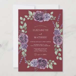 Invitación Boda Etérea Marrón en el Bosque