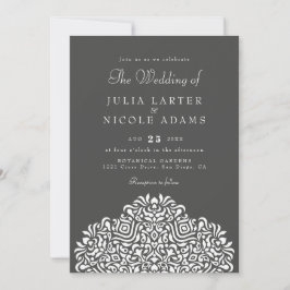 Invitación Boda Étnica Bohemio con Acento Botánico