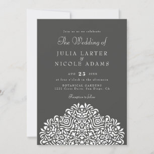 Invitación Boda Étnica Bohemio con Acento Botánico