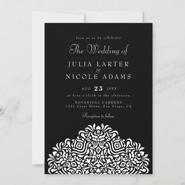 Invitación Boda Étnica Botánica Boho Acento (Anverso)