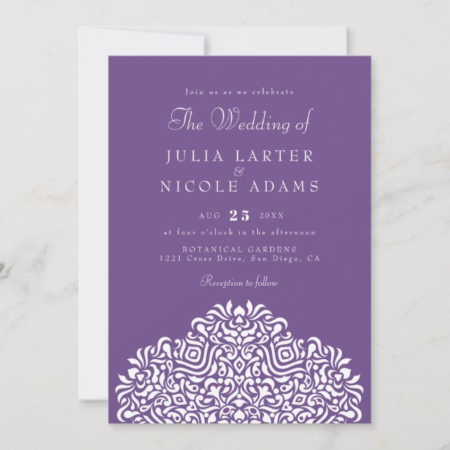 Invitación Boda Étnica Botánica Boho de Acento (Anverso)