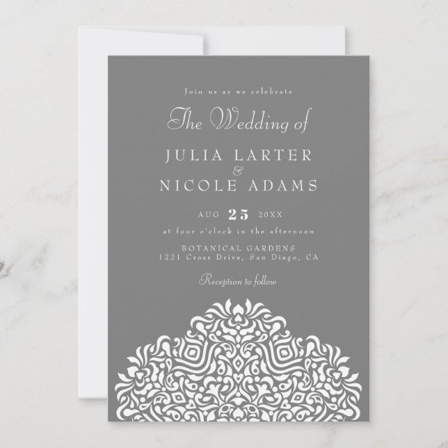 Invitación Boda Étnica Botánica Boho de Acento (Anverso)