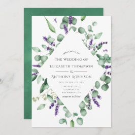 Invitación Boda Eucalyptus Lavender Greenery