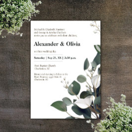 Invitación Boda Eucalyptus Moderno