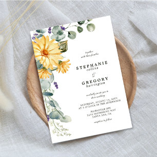 Invitación Boda Eucalyptus Yellow Florals