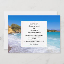 Invitación Boda Exótica en Paraíso de Isla Tropical de Playa