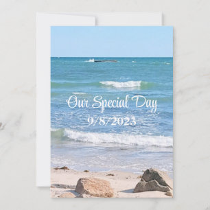 Invitación Boda exterior de Blue Ocean Photo Beach