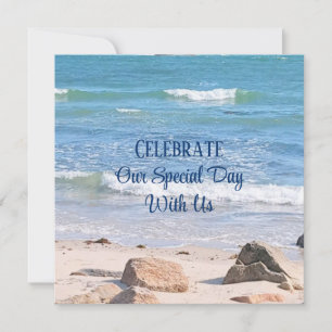 Invitación Boda exterior de Blue Ocean Photo Beach