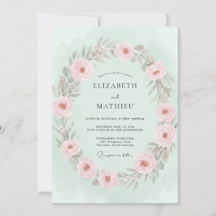 Invitación Boda exuberante de primavera en verde menta