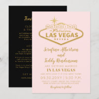 Boda fabulosa de destino de Las Vegas rosa