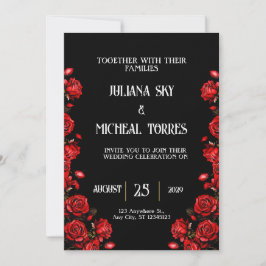 Invitación Boda Fairytale Red Roses