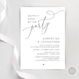 Invitación Boda Felices para Siempre Cena Bailando Fiesta