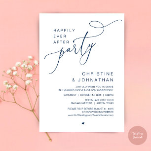 Invitación Boda Felices para Siempre Cena Bailando Fiesta