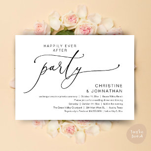 Invitación Boda Felices para Siempre Cena Fiesta Baile