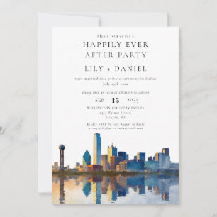 Invitación Boda Felices para Siempre en Dallas