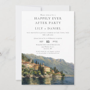 Invitación Boda Felices para Siempre en el Lago de Como Itali