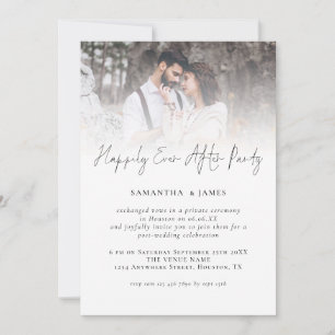 Invitación Boda Felices Para Siempre Moderna de 4 Fotos