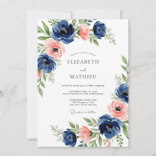 Invitación Boda Feliz Coral Naval