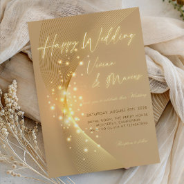 Invitación Boda Feliz Fiesta de Boda Floral Elegante