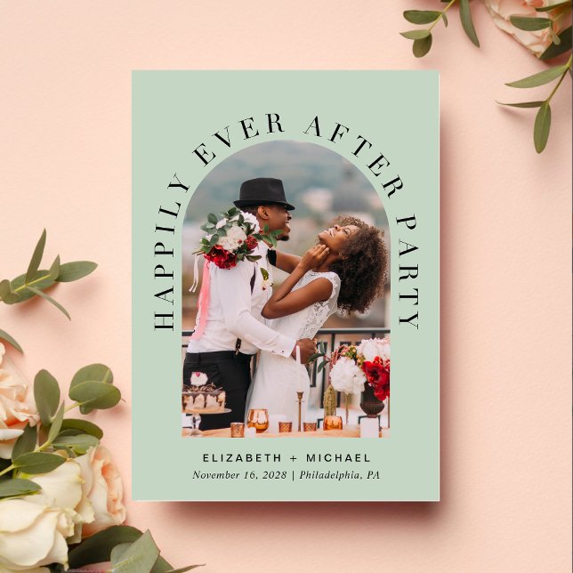 Invitación Boda Feliz Nunca Después Del Sabor De La Foto Del  (Subido por el creador)