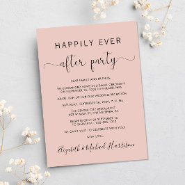 Invitación Boda Feliz para Siempre Foto Rubor Recepción