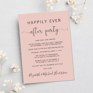 Invitación Boda Feliz para Siempre Foto Rubor Recepción