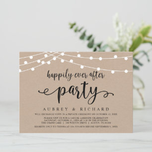Invitación Boda Feliz para Siempre Huida Casual Fiesta