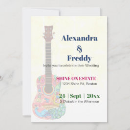 Invitación Boda Festival Campos Música Boda moderno