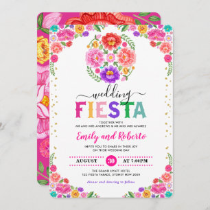 Invitación Boda festivo Fiesta Patrón floral Mexicano