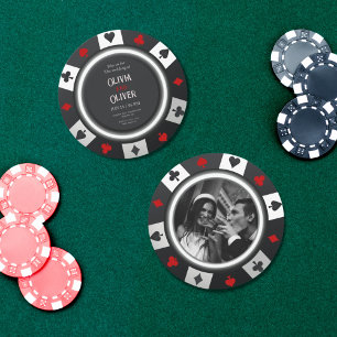 Invitación Boda ficha de póquer de Casino Las Vegas