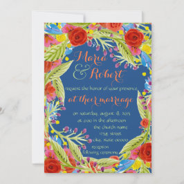 Invitación Boda Fiesta Azul