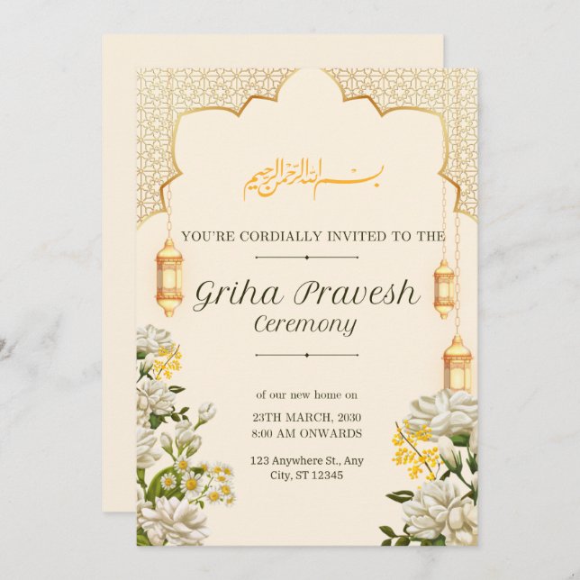 Invitación Boda | Fiesta | Cumpleaños | Baby Shower | Despedi (Anverso / Reverso)