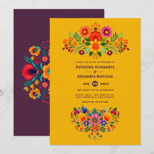 Invitación Boda Fiesta de Arte Popular Mexicano de Marigold &