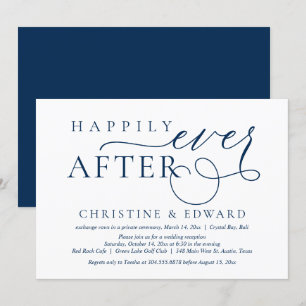 Invitación Boda Fiesta de Elopement, Feliz Nunca Después