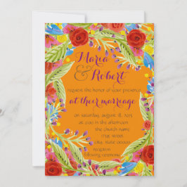 Invitación Boda Fiesta Tangerina